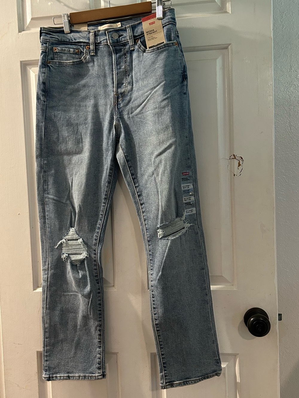 Levi's Light Blue Straight Ripped Men's Jeans